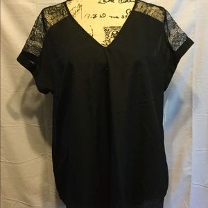 Black and lace top